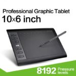 10*6 Inch Professional Graphic Tablet 8192 Levels Digital Drawing Tablet No Power Pen Tablet