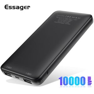 Essager Slim Power Bank 10000mah Dual USB Powerbank For Xiaomi Mi 9 9t Pro 10000 mAh Poverbank Portable Charger External Battery